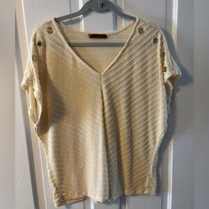 Belldini Button-Accent Blouse